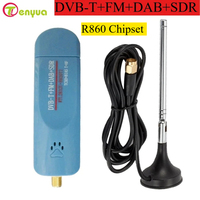 Digital USB 2.0 RTL SDR Smart DVB-T TV Stick SDR+DVB-T+DAB+FM RTL2832U R860 500KHz-1.7GHz SDR TV Tuner Receiver With Antenna