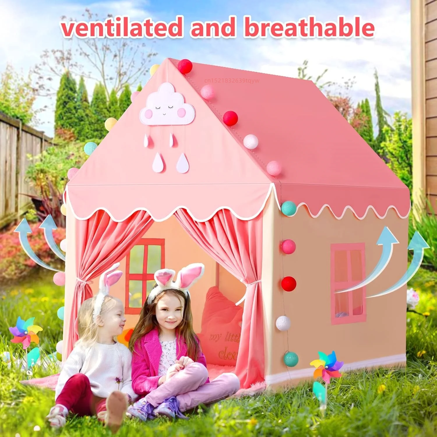 Toddler Playhouse Girls Princess Castle Play Tent  Toys for Children Indoor and Outdoor Games Large Folding Kid Toys Tent