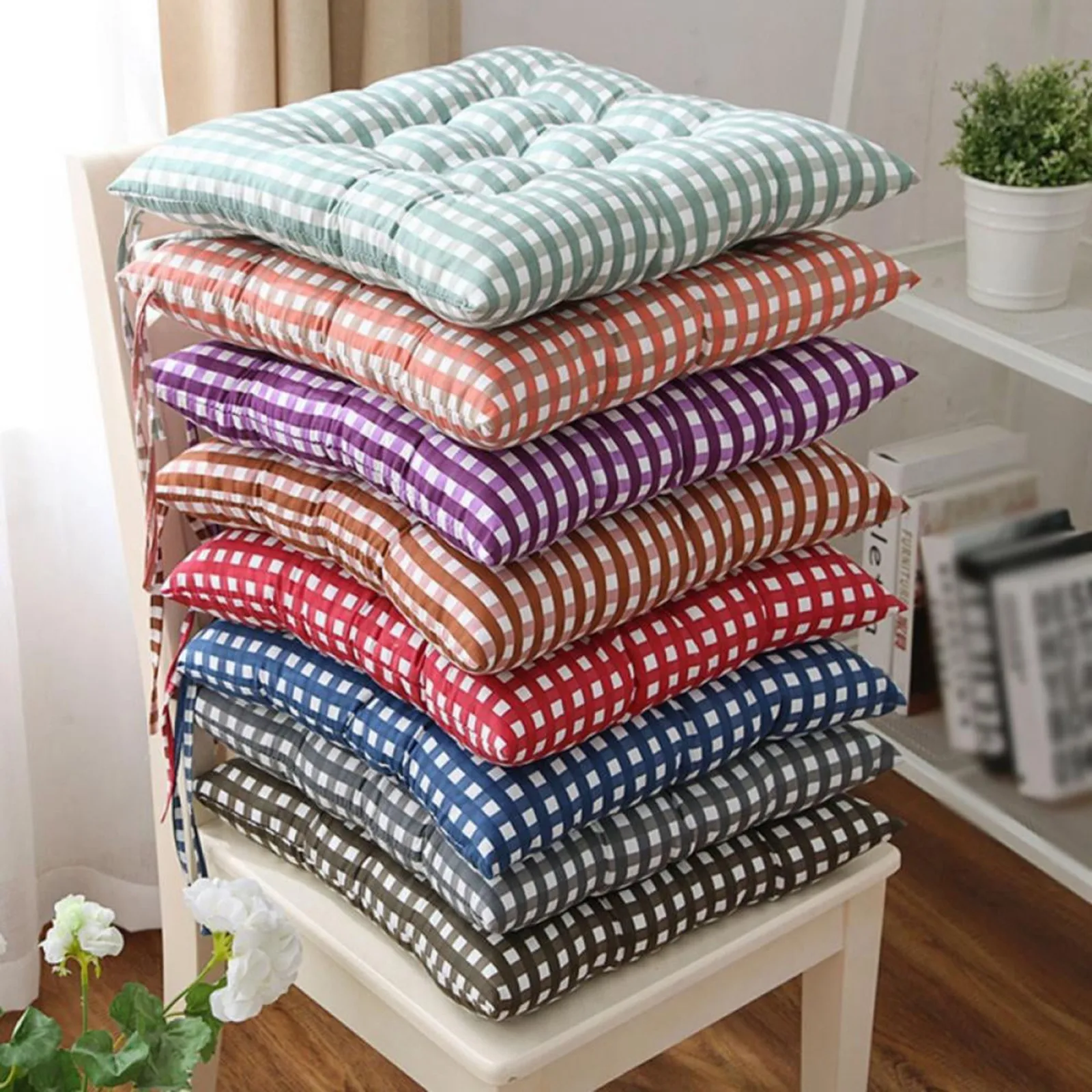 Square Chair Cushion Seat Cushion With - Strap Indoor And Outdoor Sofa Cushion Cushion Pillow Cushion For Home Car