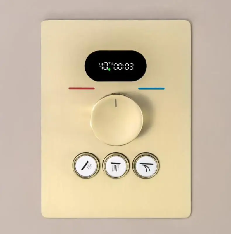 

3-ходовой цифровой смеситель для душа, смеситель для душа из твердой латуни или биде, настенный смеситель для горячей и холодной воды