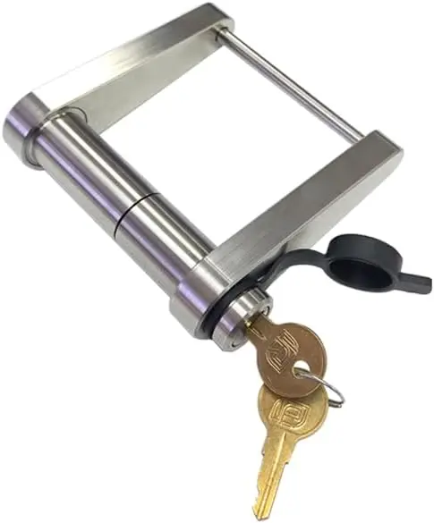 61180 | Trailer Latch Lock for DEMCO EZ Latch 2-5/16″ Ball Stamped Coupler - Does NOT FIT Cast Model
