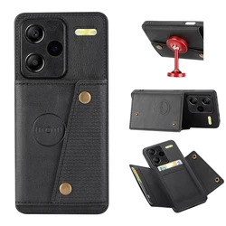 Card Slot Wallet Case For Xiaomi Redmi Note 13 14 15 12 11 10 9 8 Pro Plus 5G 4G 12S 11S 10S 13C 14C Leather Magnet Case Cover
