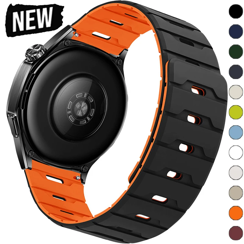 

18mm 20mm 22mm Silicone Magnetic Loop Strap For Samsung Galaxy Watch 7/6/5 Active 2 Amazfit Bracelet HUAWEI Watch GT 5 2e 4 Band