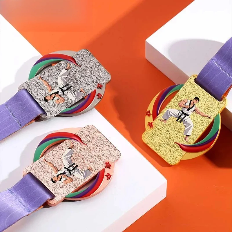 Customized Gold, Silver And Bronze Medals For Taekwondo, Martial Arts And Wrestling Competitions In Metal Material