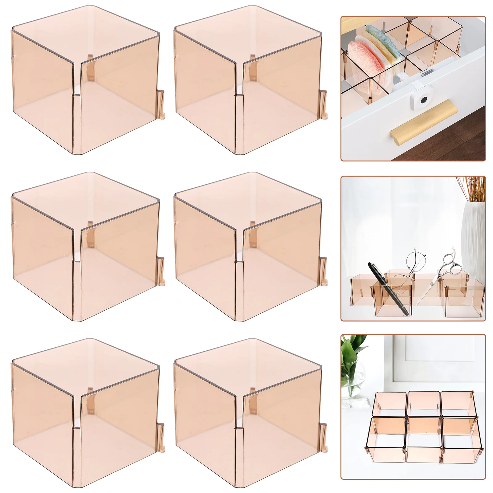 

6Pcs Drawer Divider Box Storage Organizer Separator Closet Drawer Separators Drawer Dividers Drawer Organizer