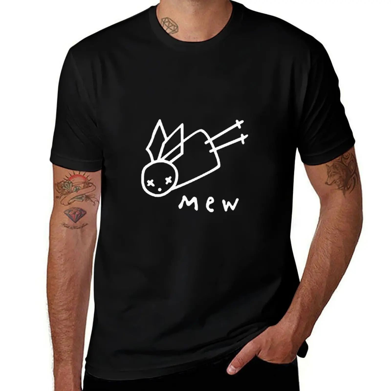 mew band T-Shirt funny t shirts dark humor anime t shirts oversize T-Shirt