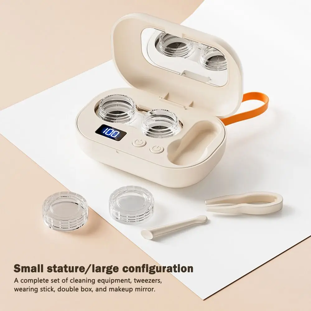 Ultrasonic Contact Lens Cleaner Full-automatic Portable Contact Lens Cleaning Machine Fast Convenient Ultrasonic Lens Cleaner