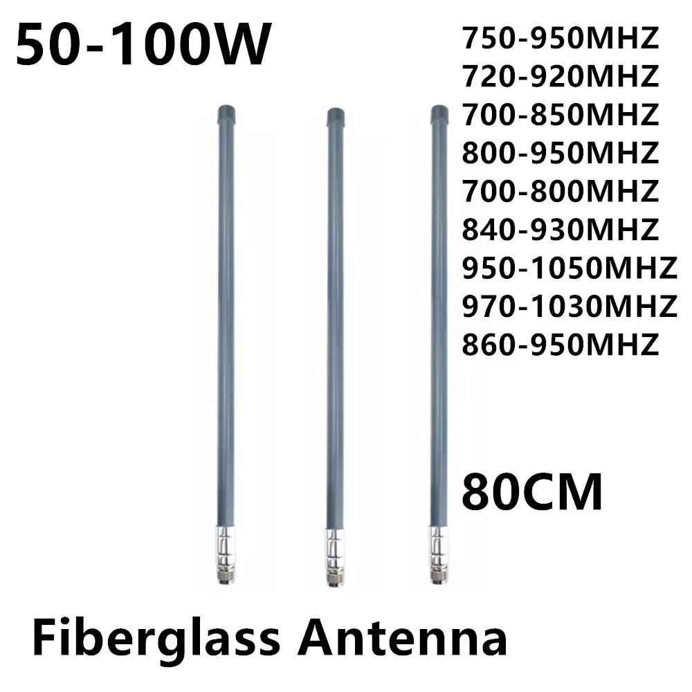 

Fiberglass antenna 50-100W CUSTOM RF 750-950mhz 720-920MHZ 970-1030mhz 700-800MHZ N 80CM 860-950mhz 950-1050MHZ