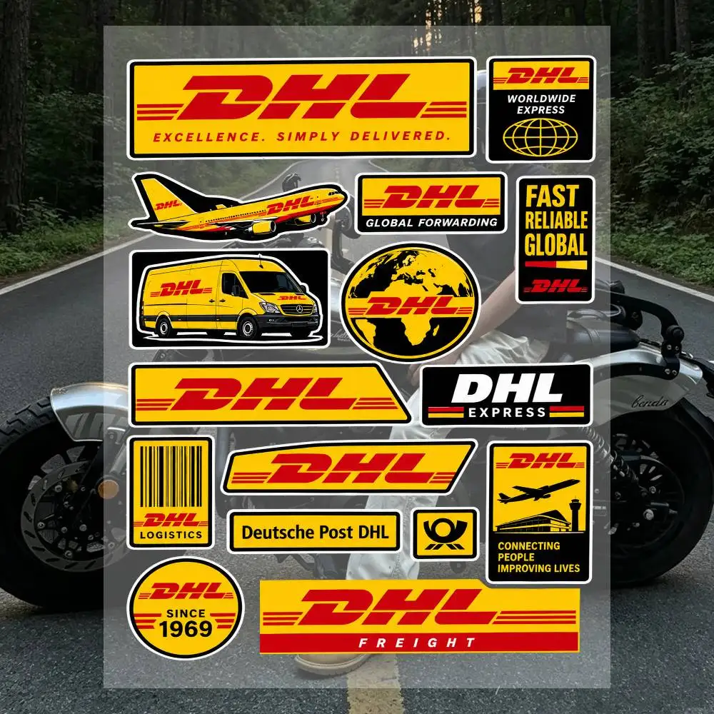 A-dhl Sticker Sheet Waterproof Vinyl Decals Racing Logo Stickers For Moto Helmet Car Bike Laptop Stickers
