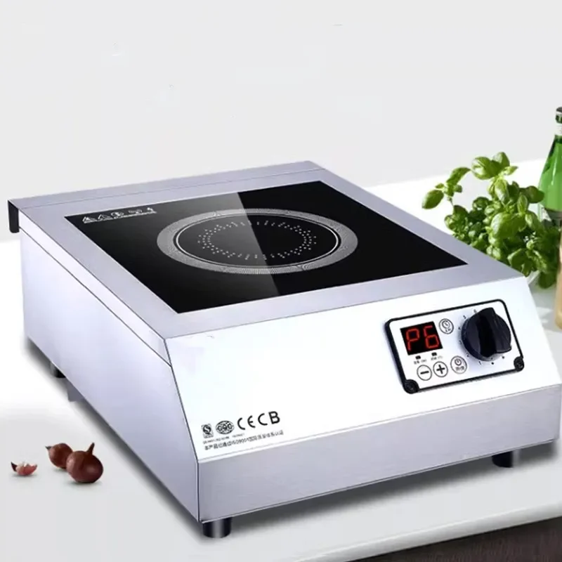 Commercial Induction Cooker Canteen Restaurant Stir-Fry Oven 5kw High-Power Braised Meat Boiling Water Soup Stove