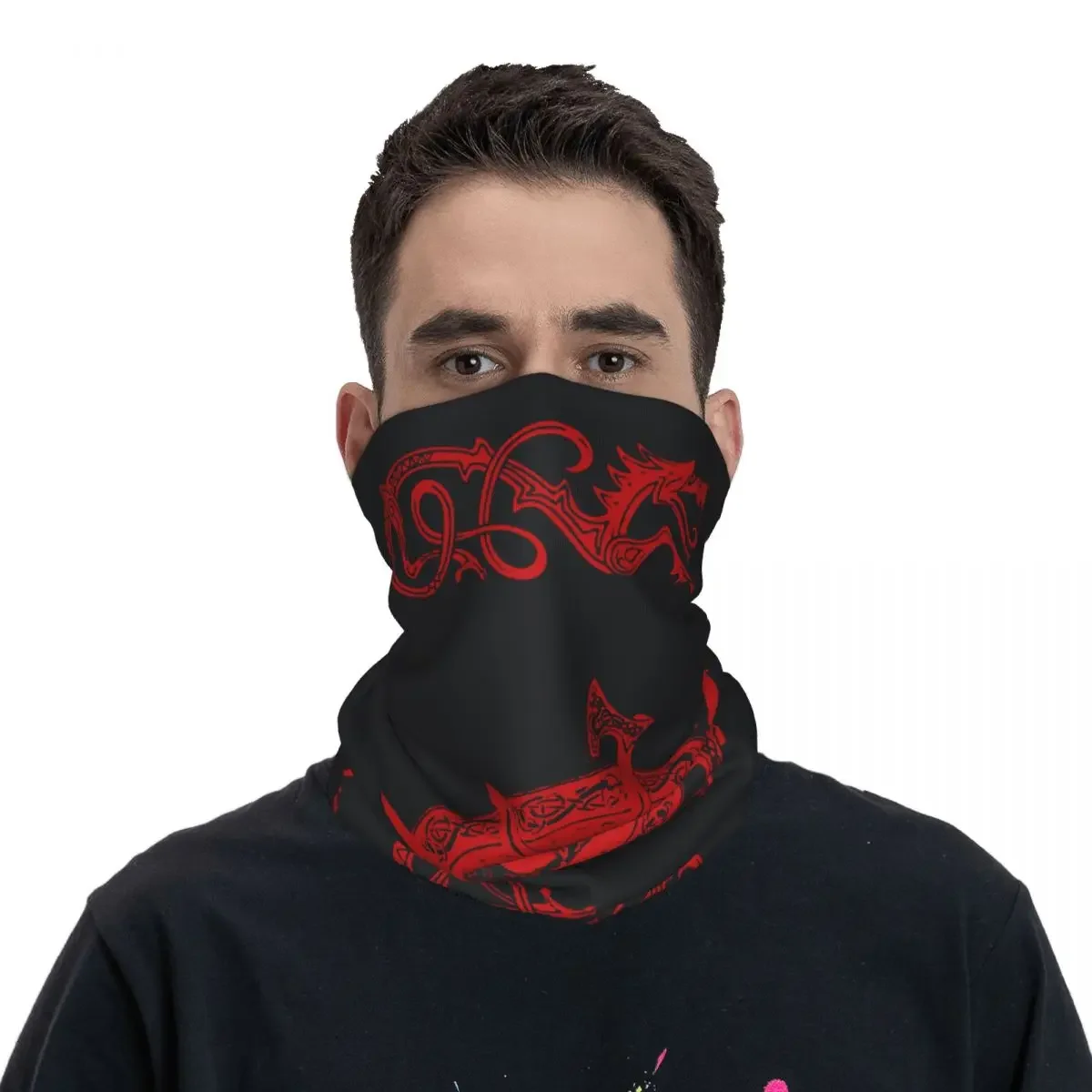 Dragon Armor Bandana Neck Cover Printed Balaclavas Face Scarf Outdoor Headband Hiking for Men Women Adult Winter