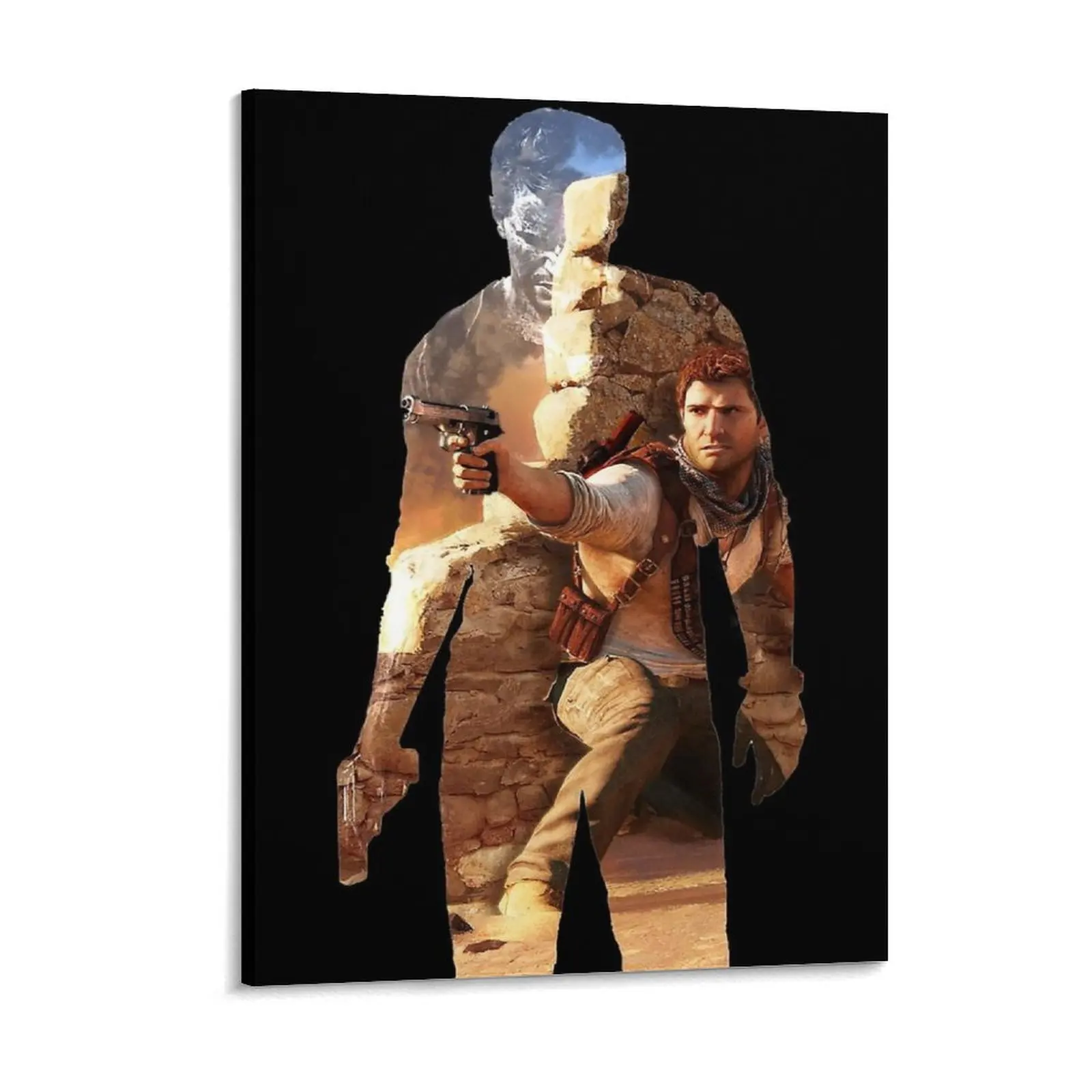 Nathan Drake Uncharted Canvas Painting Customize Custom Home Wall Decor Cinema Framed Wall Painting