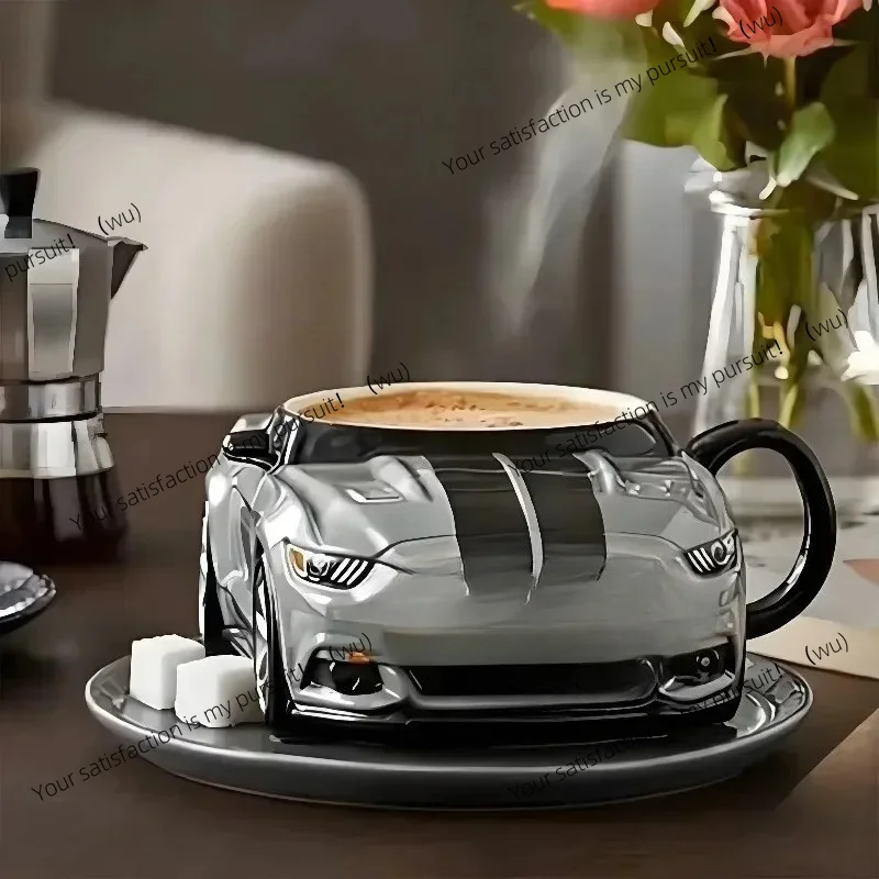 for Creative Car Shaped Coffee Mug Stainless Steel Durable Handmade Automotive Mug Novelty Office Water Cup Unique Car Gifts