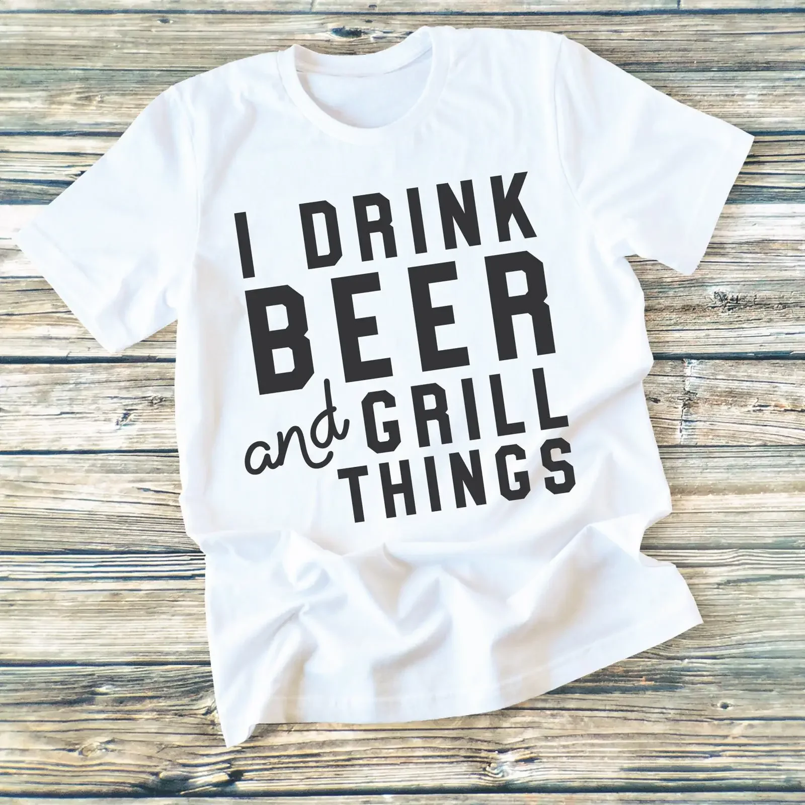 Funny Dad SVG I Drink Beer And Grill Things Digital Download vintage Washed Casual graphic homme Stylish streetwear Versatile