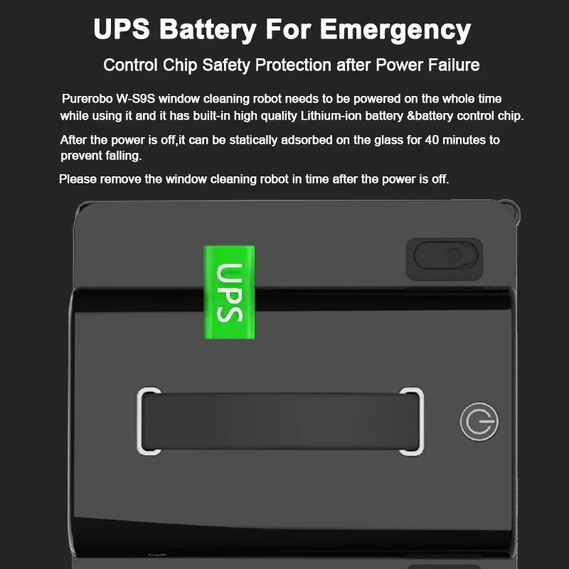Robot de limpieza de ventanas Purerobo W-S9S con aplicación aspirador robot limpiador de ventanas vidrio eléctrico para limpieza del hogar robot gafas