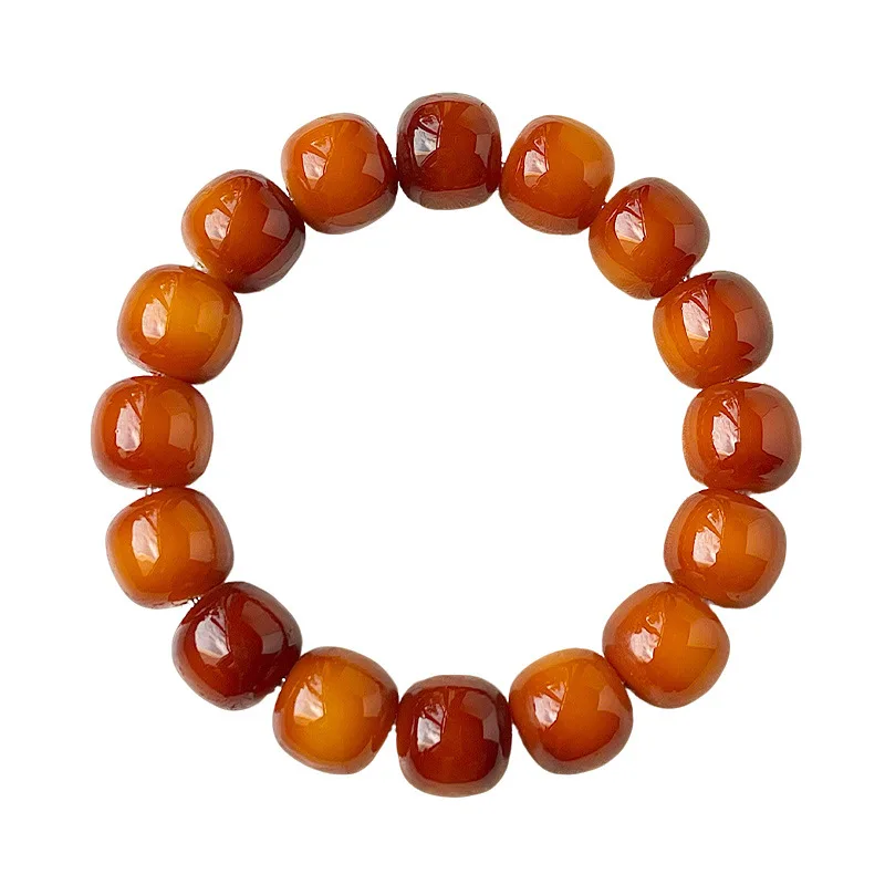 Charcoal Grilled Single Loop Bodhi Bracelet Large Size Smooth Touch Unisex Cultural Play Mala Bead Festival Gift