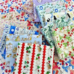 Sale Width 1.1 Meter Cartoon Rabbit Print Cotton Fabric Material For Clothes Patchwork Fabrics DIY Cloth Quilting Material