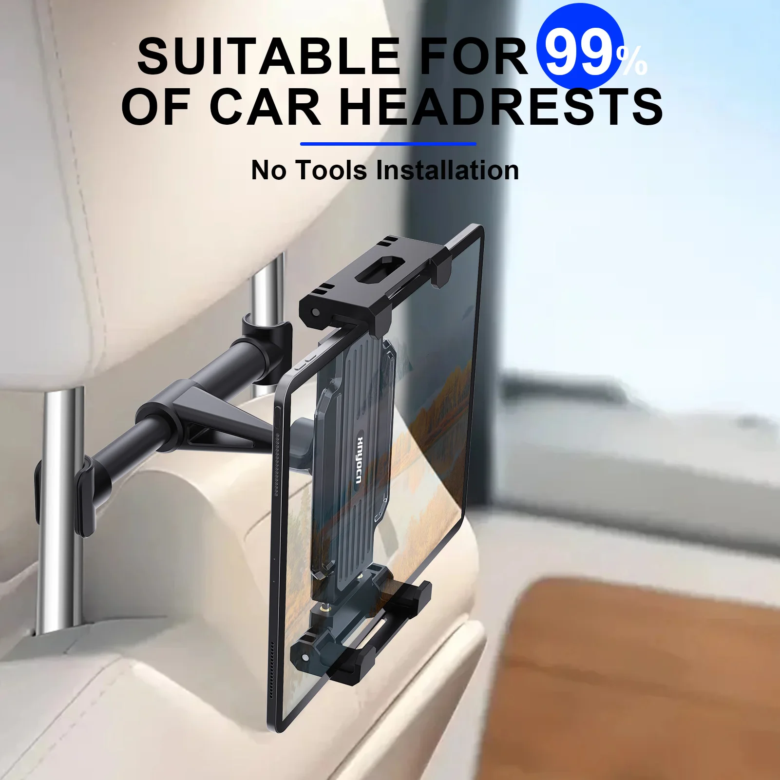 Universal Car Seat Headrest Tablet Mount Holder Backseat Phone Stand for IPad Pro 11 12.9 Air Mini for Samsung Tab 4-13 Inch