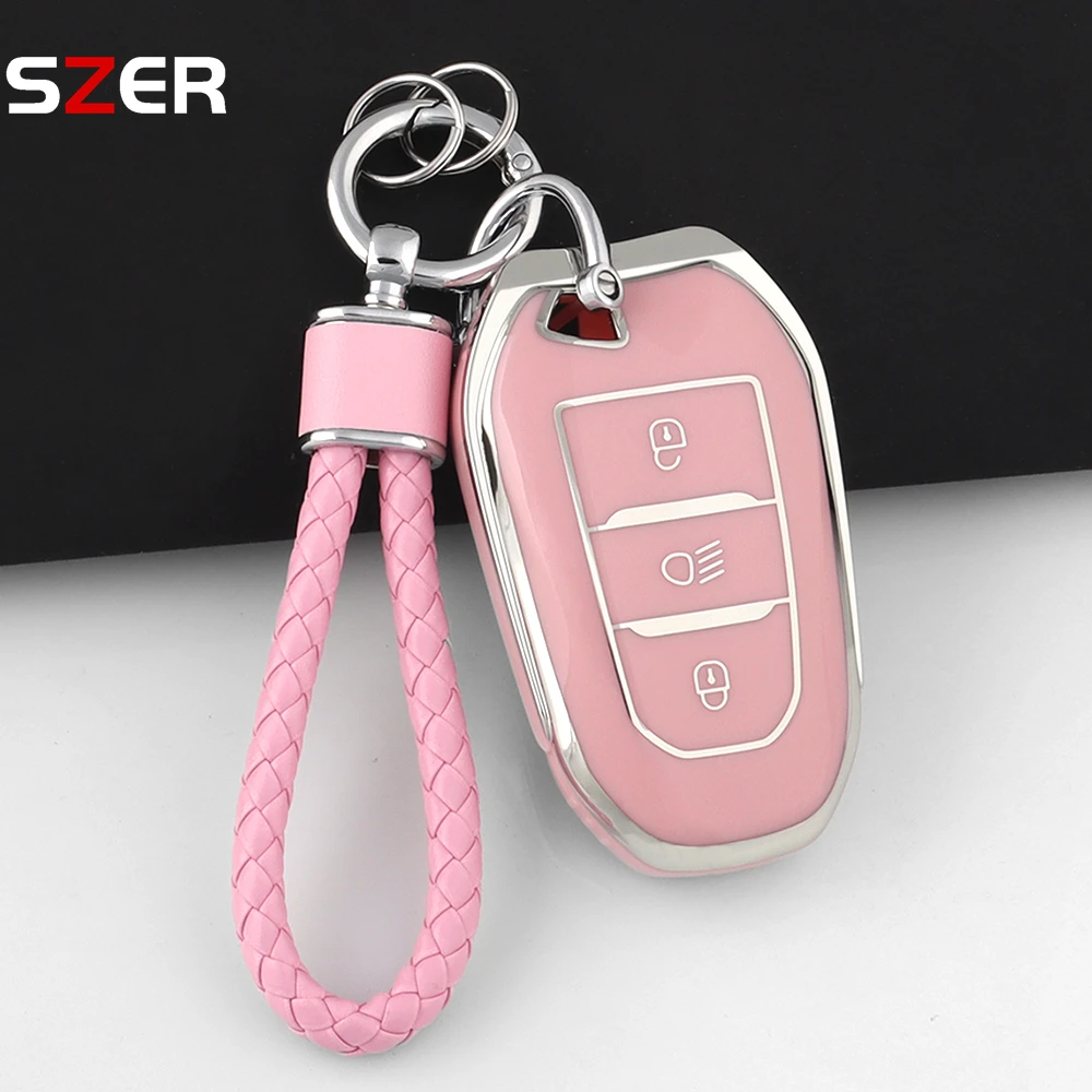 TPU Autoschlüssel-Schutzhülle für Peugeot 2008 3008 4008 5008 308 408 508 Citroen C1 C2 C4 C6 C3-XR Picasso Grand DS3 DS5