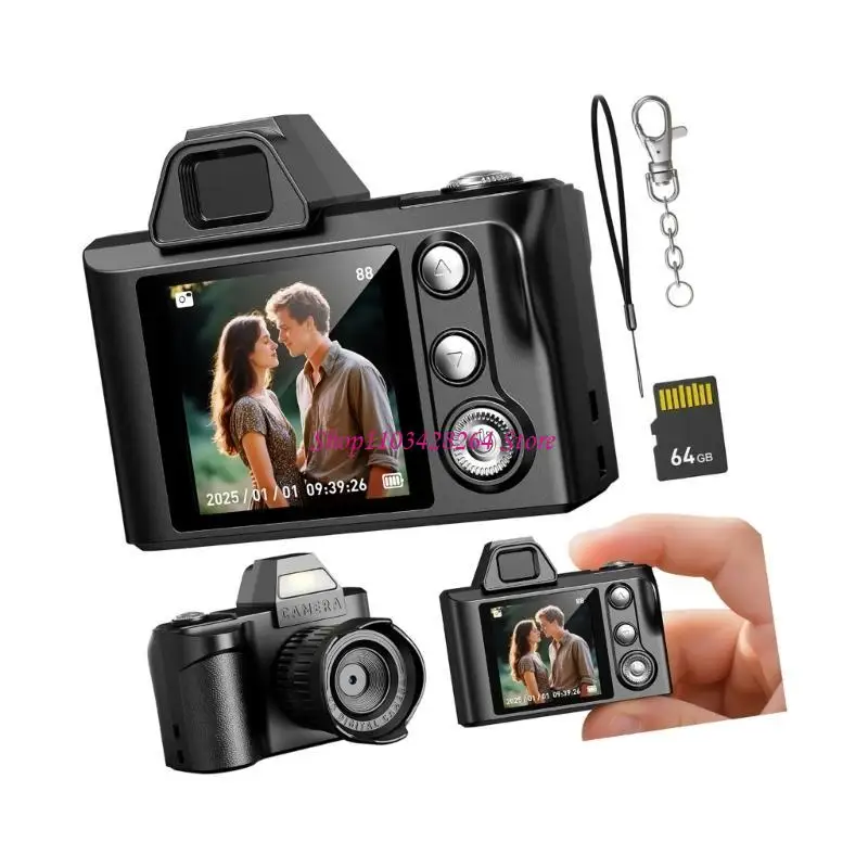  Hard Wearing Childrens Digital Camera 64MP Lens 64GB Memory Card Constructed In Rechargeable Battery