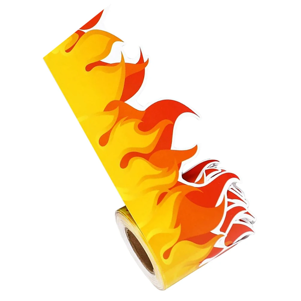 

Chalkboard Border Sticker Bulletin Decor Decorations Trim Flame for Wall Coated Paper Stickers Fire Blackboard Borders