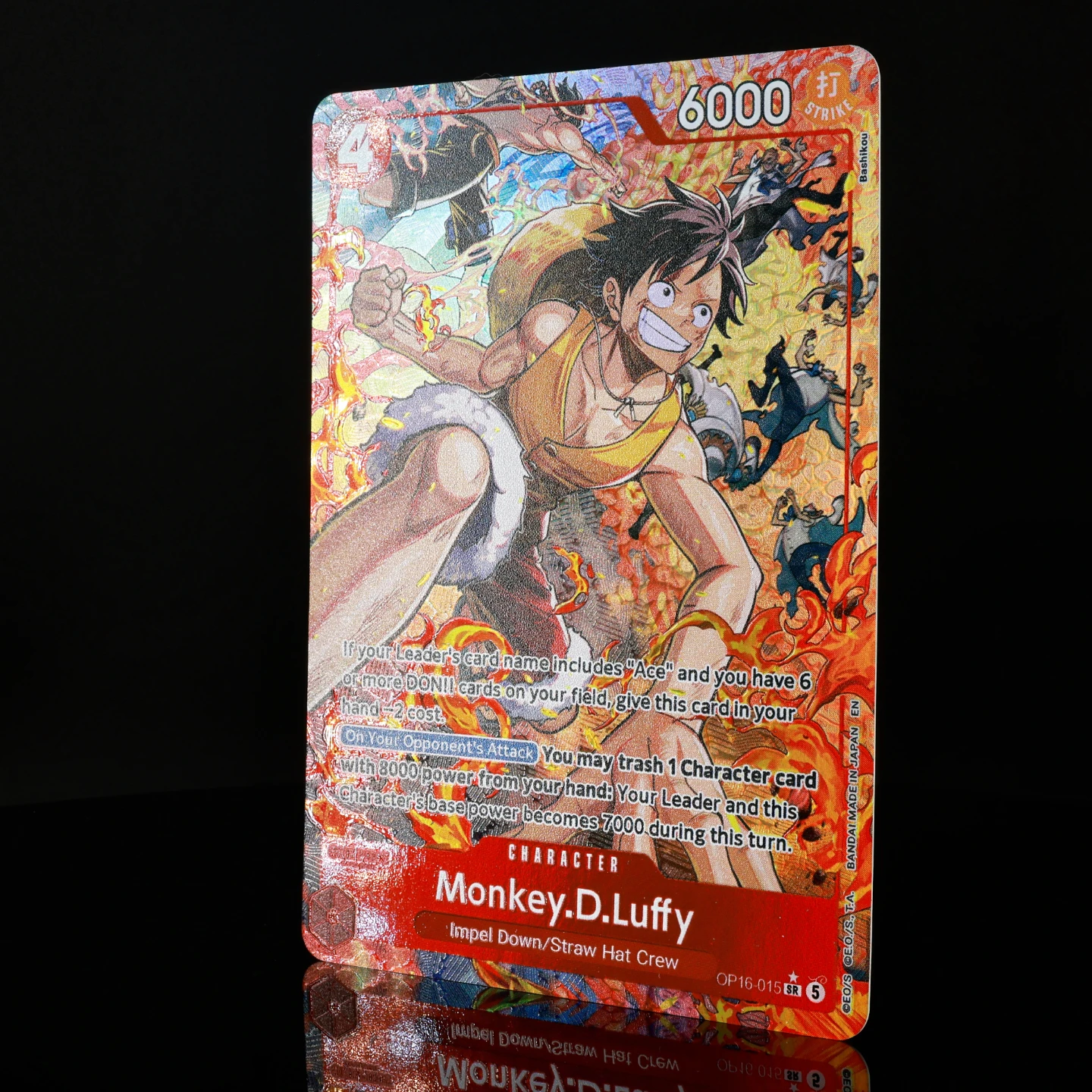 OP16-015 Luffy SR One Piece TCG OPCG English 4 Cost Red Luffy Textured Foil Card Anime Collectible Card