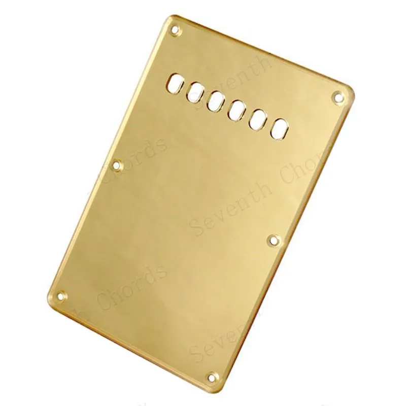 A Acrylic Mirror 6 Holes Guitar Backplate Back Plate Cavity Cover Tremolo Spring Cover for Guitar Silver Gold Guitar Accessories