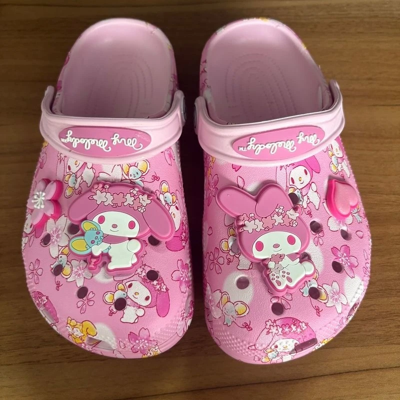 

Animal Sanrio Pink Melody Slippers Shoes Summer Children Slippers Non-Slip Soft-Soled Wrap Toe Beach Casual Shoes Adult Kid Gift
