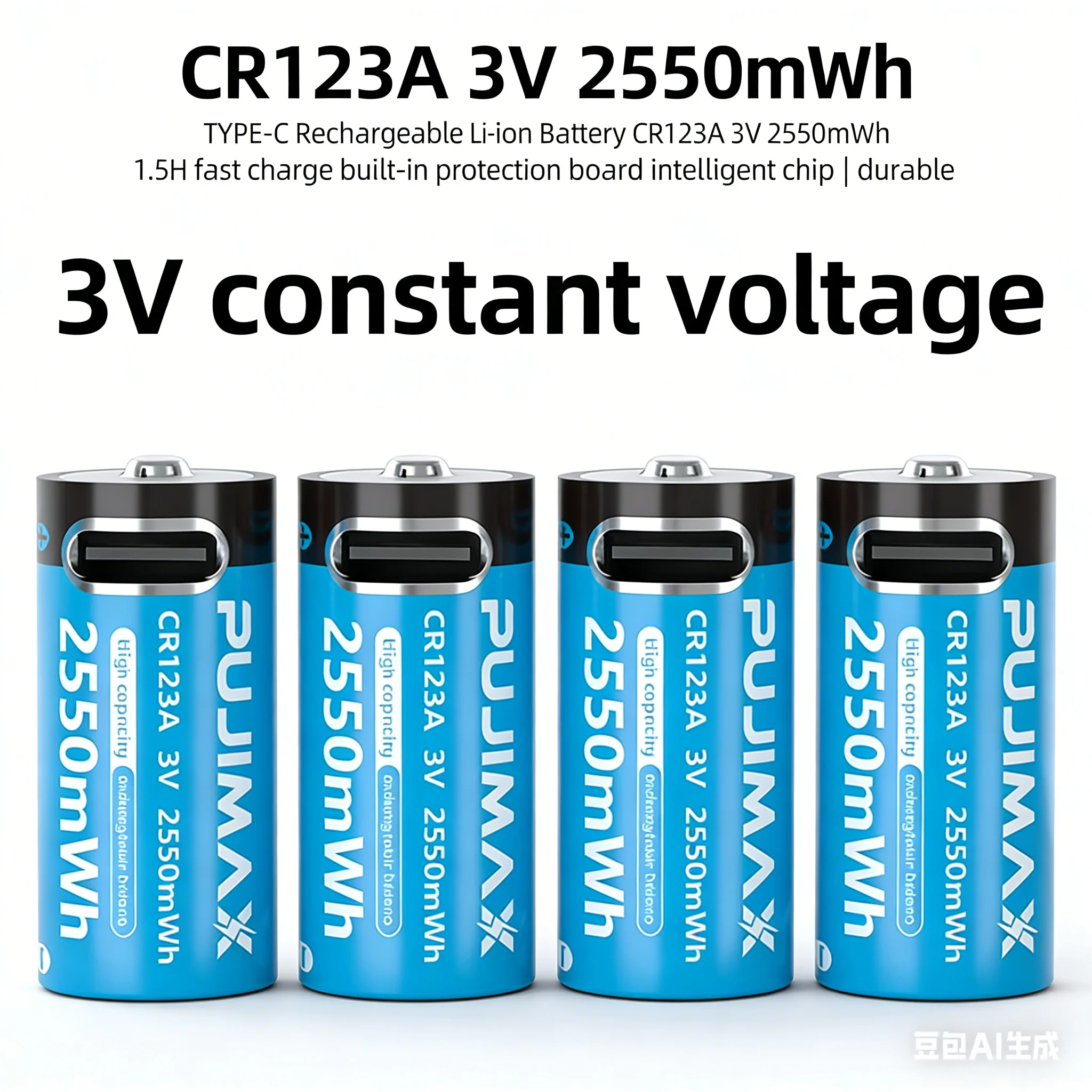CR123A 3V 2500mWh Rechargeable - Home Security Bundle recension och pris