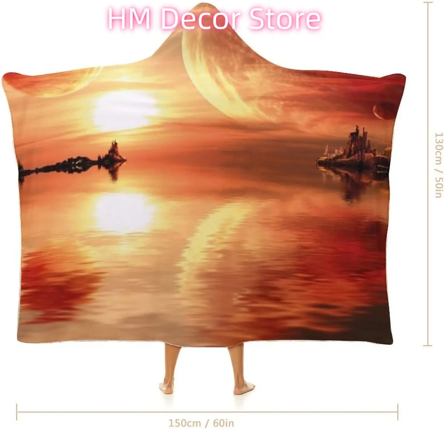 Galaxy Hooded Blanket For Women And Men Adult Oversize Space Galaxy Wearable Blanket For Soft And Warm