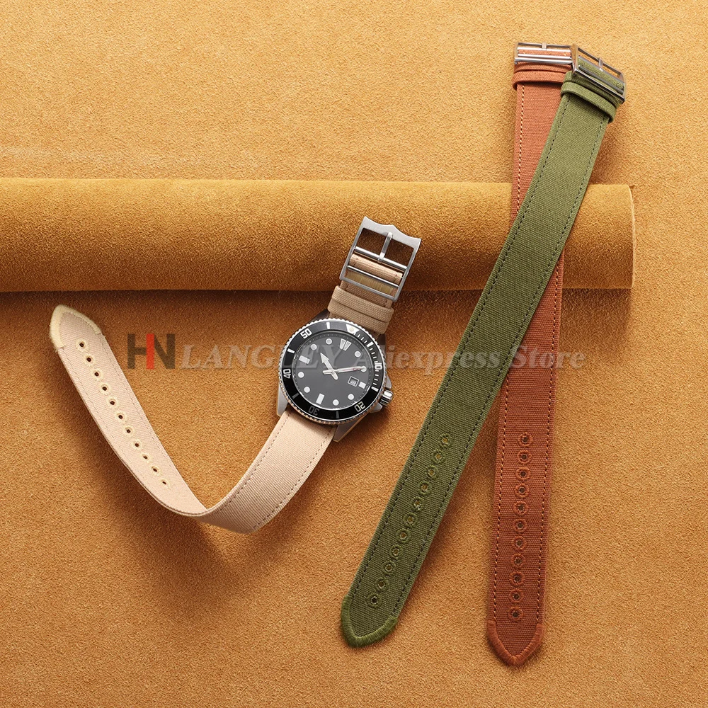 Military Nylon Watch Band for Omega Premium Canvas Army Strap for Seiko 20mm 22mm Fabric Bracelet for Men Women Replacement Belt view 6