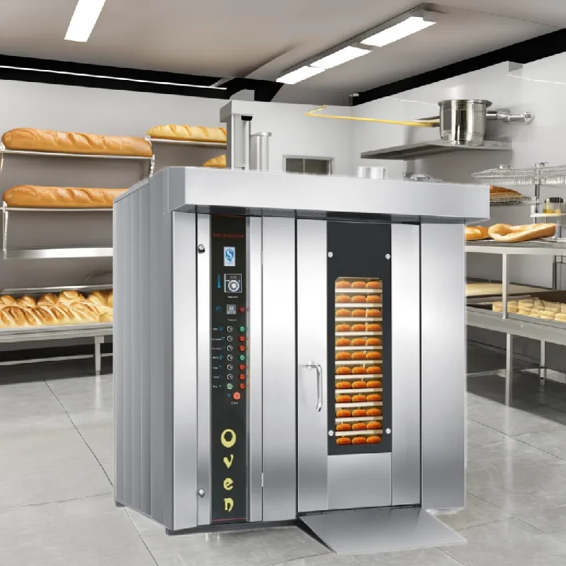 【Best-selling】32 Trays Rotary Bread Oven Bakery Equipment Electric Big Rotating Baking Automatic Rotatory Oven For Baking Bread