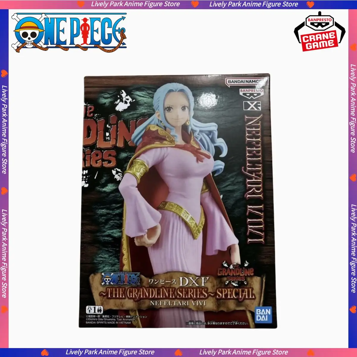 BANDAI Original ONE PIECE DXF-THE GRANDLINE SERIES-SPECIAL NEFELTARI VIVI Anime Action Figures PVC Collectible Toy Festival Gift