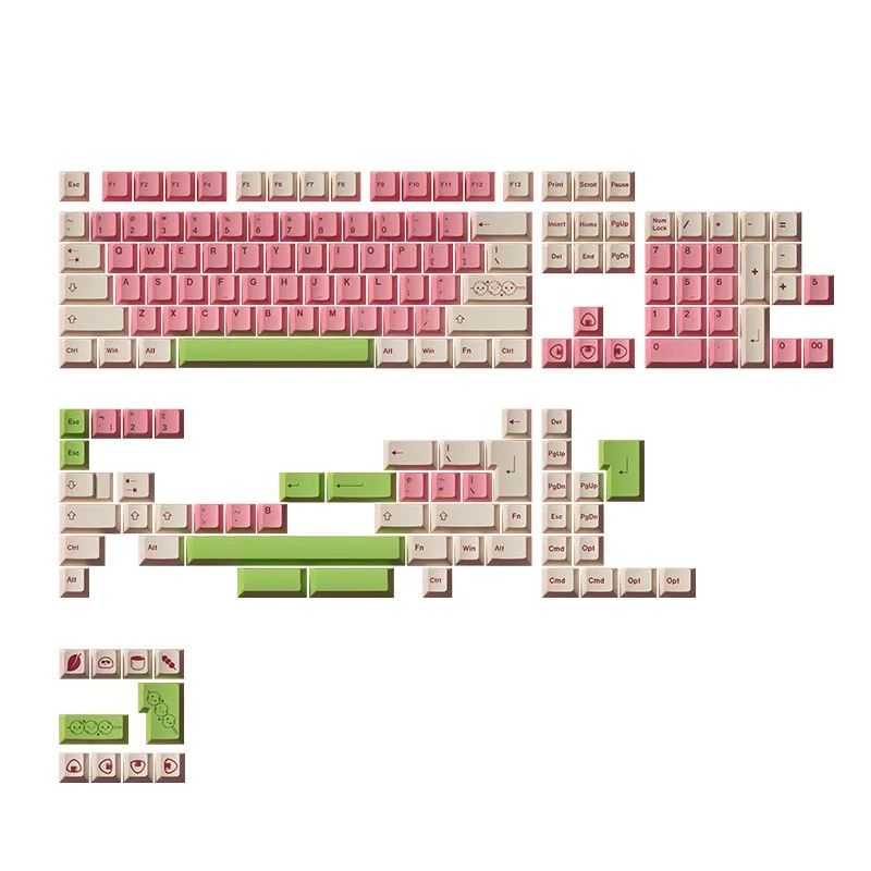 Akko Mochi & Dango Design Keycap Set ANSI/ISO UK/Mac 170 Keys Cherry Profile PBT Keycaps for 61 64 68 75 84 87 96 98 104 108-Key