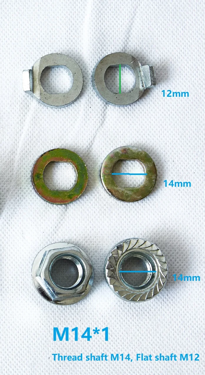 Screw Nuts for Electric Bicycle, Hub Motor Installation Holder, Axis Shaft Fixing Gasket, Scooter Accessories, M12, M14, M16