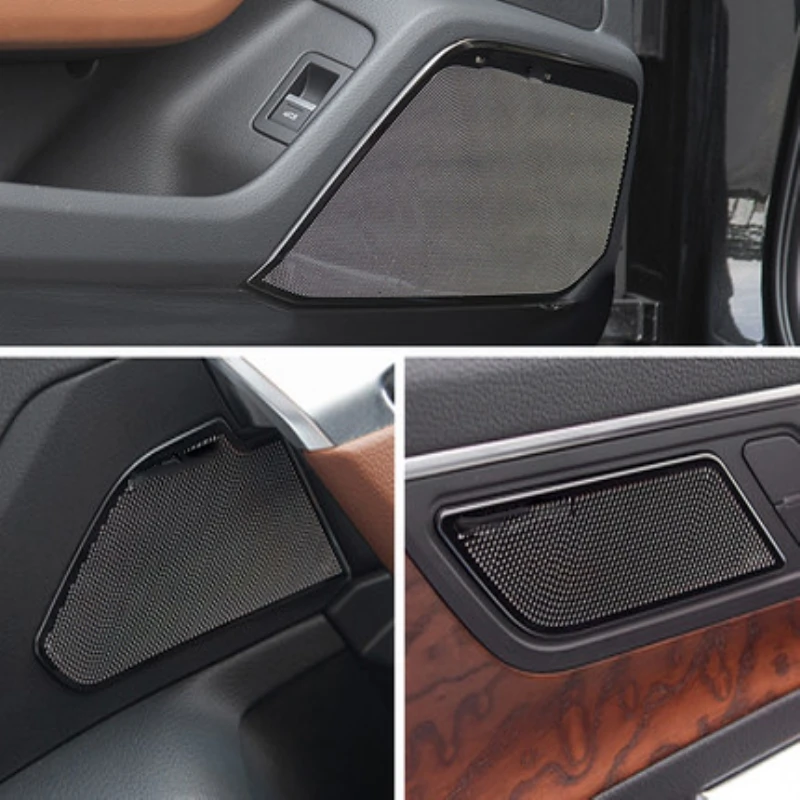 Car Styling For Audi A6 C8 4KA 2018 2019 stainless steel Door Loudspeaker Sound door handle Speaker Cover Trim Frame Sticker