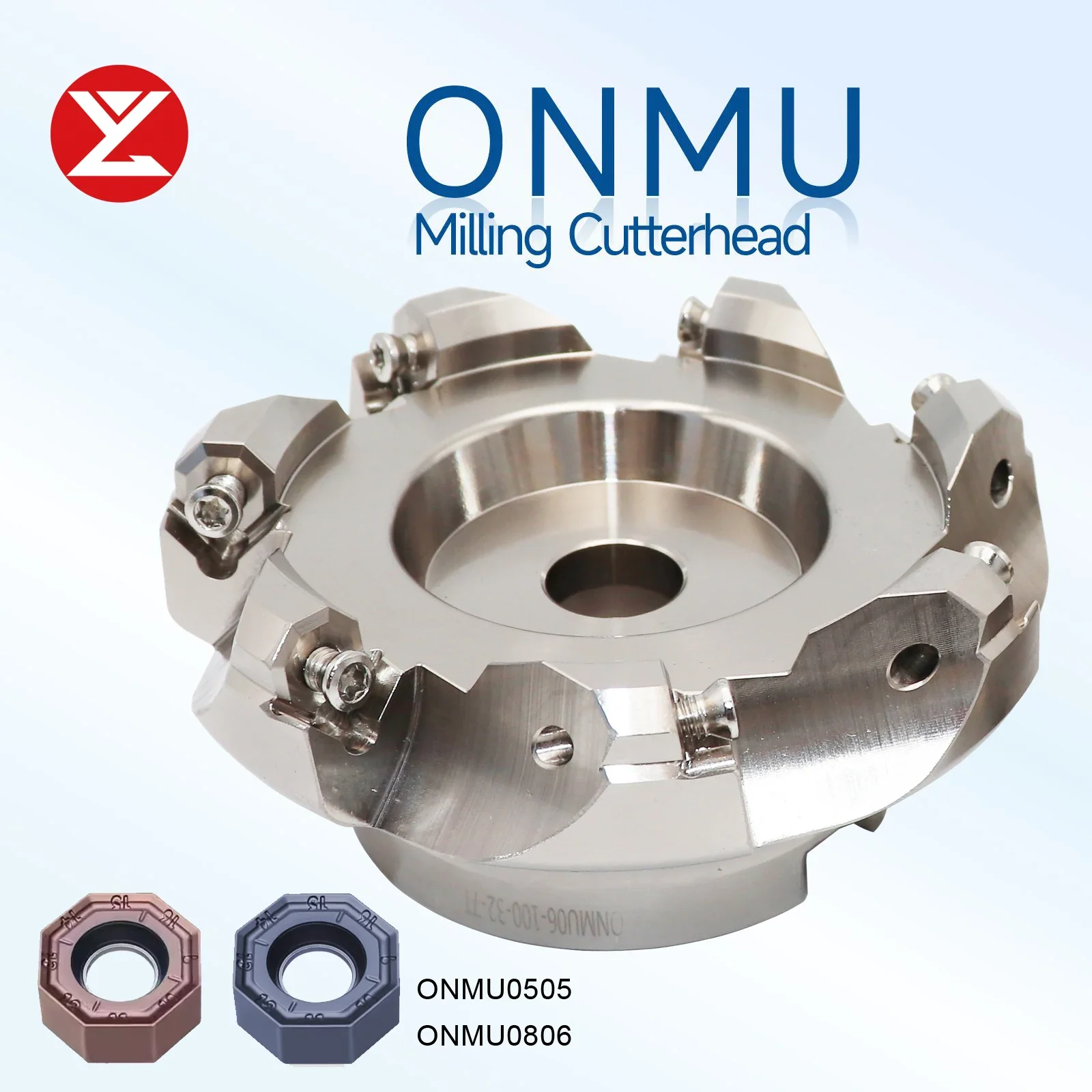 ONMU The 45 degree face milling cutter head 50 63 80 100mm fast feed roughing tool is suitable for ONMU0505 ONMU0806 inserts