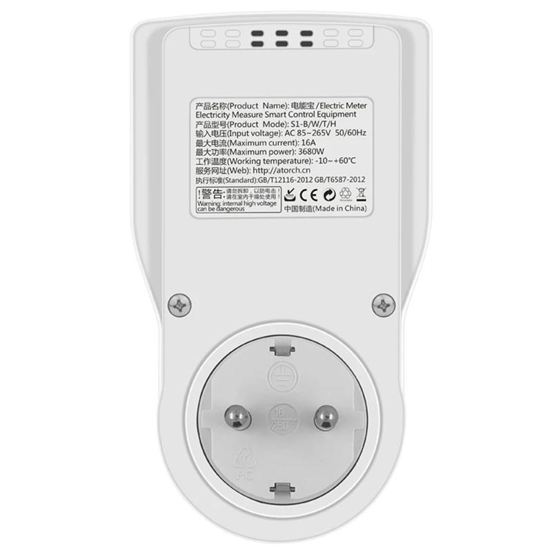 Imagem -06 - Atorch Wifi Digital Wattmeter Potência Consumo de Eletricidade Medidor de Energia ac 220v