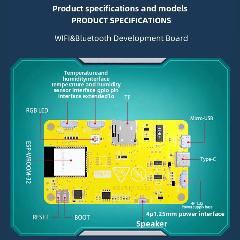 ESP32 Development Board WiFi Bluetooth 2.8 Inch 240*320 Smart Display TFT Module Touch Screen LVGL