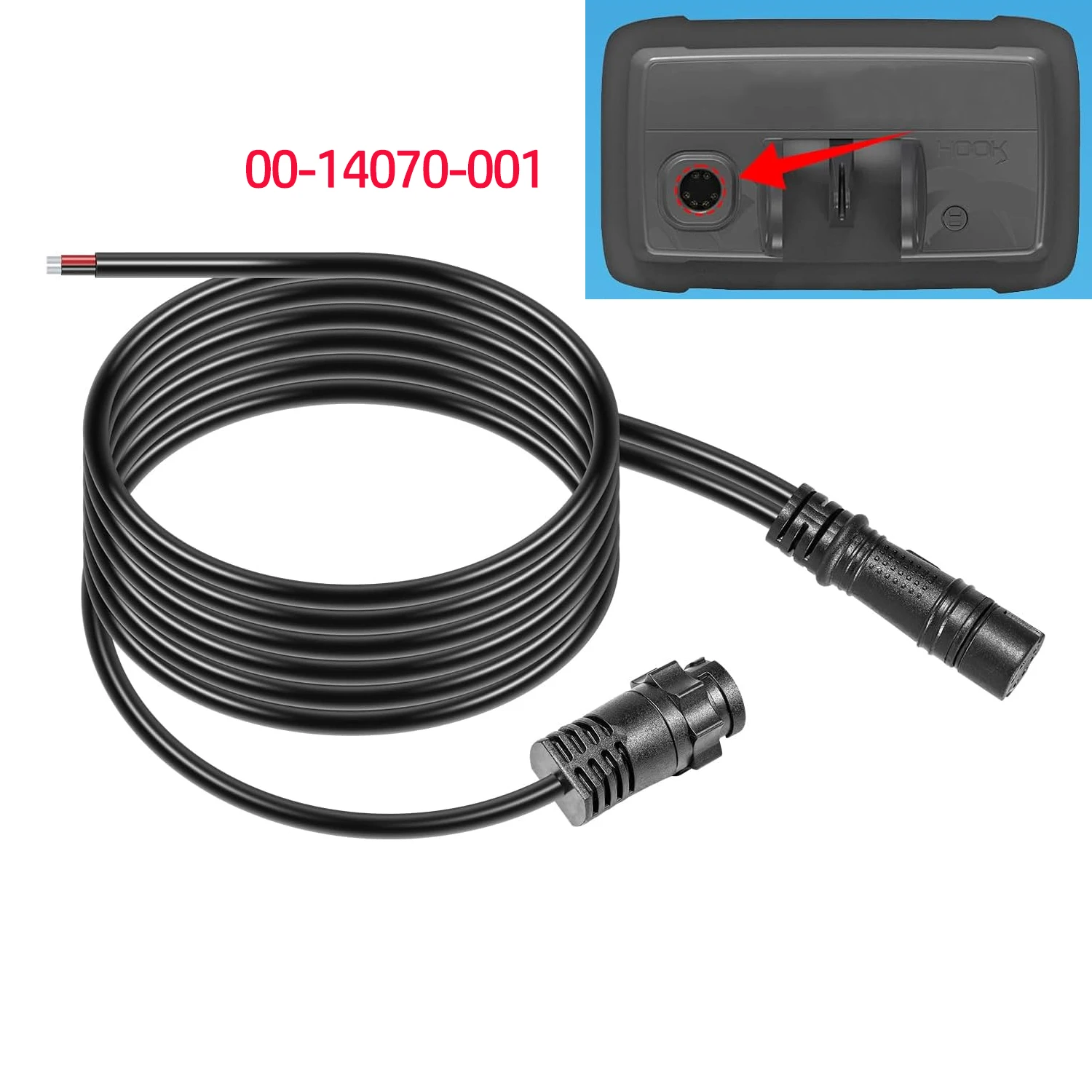 

00-14070-001 Marine Xdcr Adapter HOOK2-4x Adaptor for Lowrance HOOK2-4x Fish Finder, for 7-pin Transducers