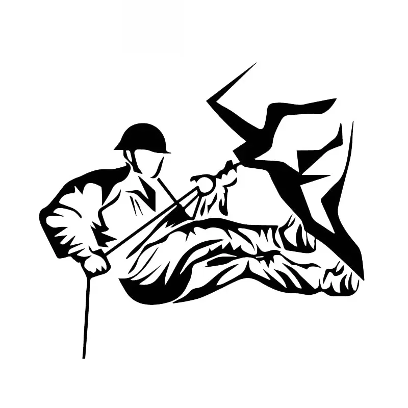 

Mountaineering Pattern Car Decals Fashion Car Decoration Personality Pvc Car Window Waterproof Sticker Black/white, 18cm*16cm