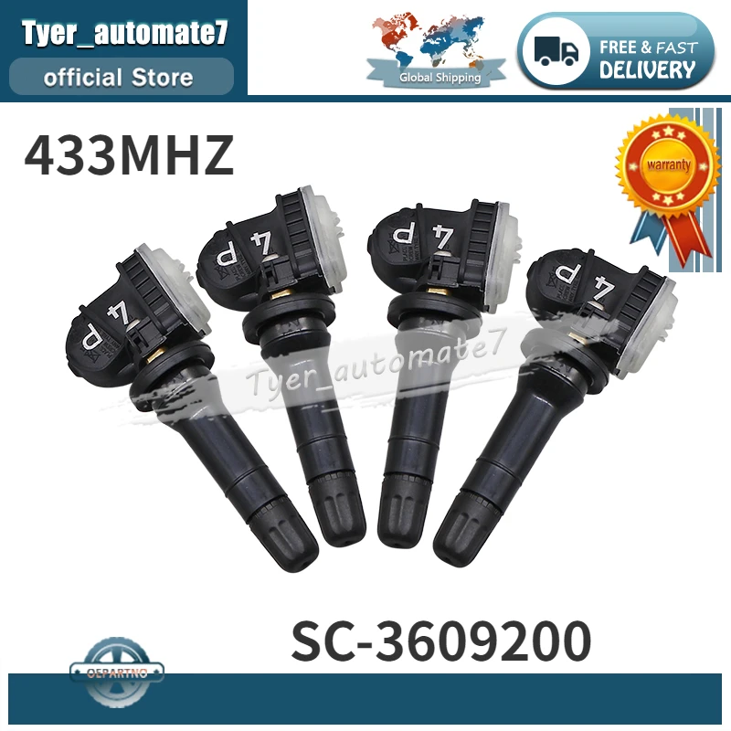 

Tire Pressure Monitoring System Sensor 433MHZ TPMS SC-3609200 SC3609200 For BYD Tang DM Song Yuan EV e5 G5