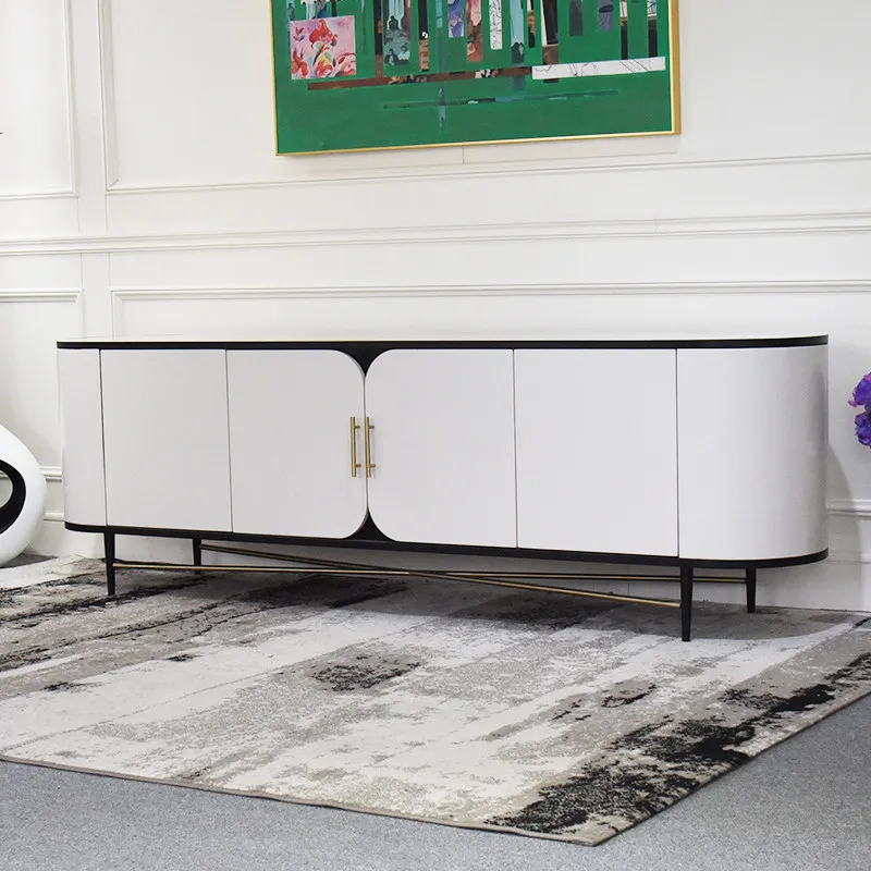 Modern light luxury solid wood TV cabinet, simple TV cabinet is suitable for small apartments