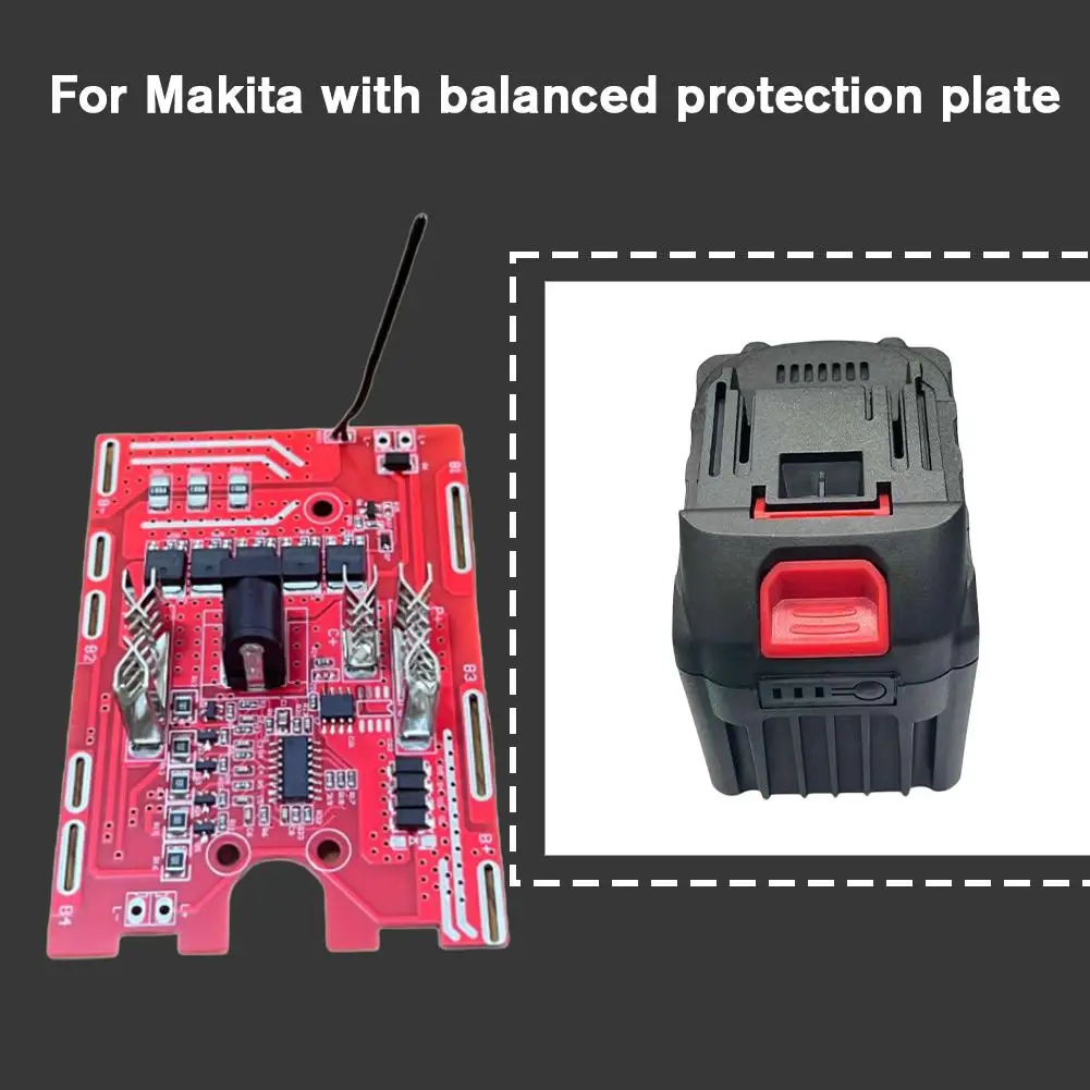 für Makita mit ausgewogener Schutzplatte, Lithium-Ionen-Akku, Leiterplatte, Temperaturregelung, 21 V, elektronische Ersatzteile