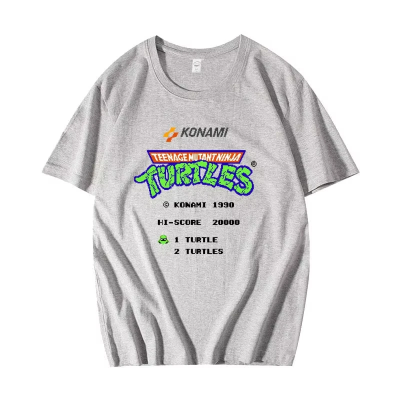 Teenage Mutant Ninja Turtles Nostalgic Arcade Game Street Fighter Short Sleeve T-Shirt Clothes Summer Half Sleeves - view 4