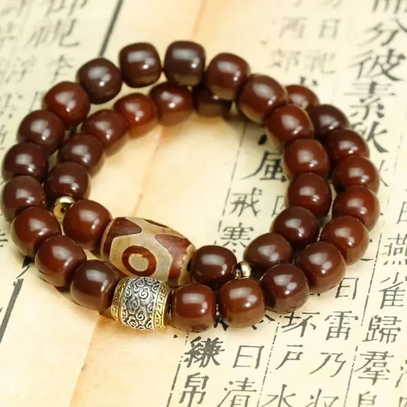 

Double Circle Bodhi Root Cultural Artifact Prayer Beads Bracelet New Chinese Style Hand Toy Handheld Hand Toy Pliable Temperamen