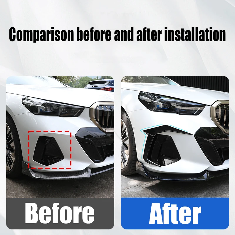 Front fog lamp frame decorative strip car exterior decoration accessories For BMW 5 Series 530i VIII G60 G61 G68 2023 2024