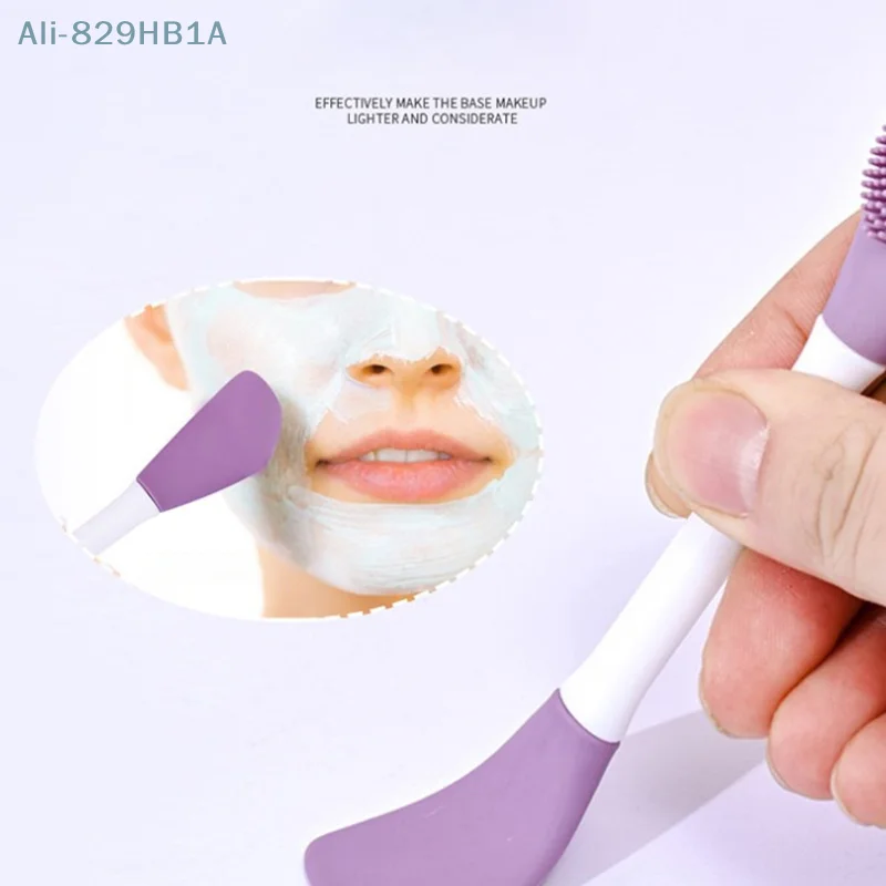 Double Head Silicone Facial Mask Brush Facial Massage Cleaning Brushs DIY Mud Film Scraper Facial Care Tool Dropshiping