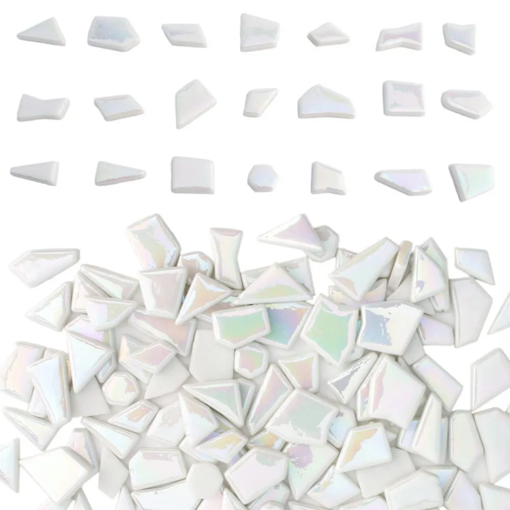 Decorative Iridescent Glass Mosaic Tiles Colorful Broken Pieces Mosaic Art Decor Versatile Broken Mosaic Glass Home Decor