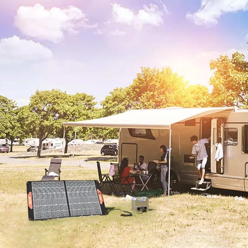 Foldable Solar PanelsFoldable Solar Panel 100W Panel Solar Weather Car Power Station For Camping